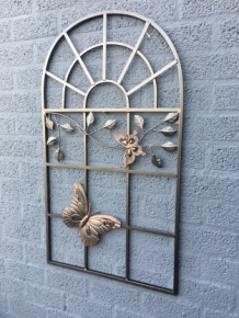 Butterfly window model, metal old-brown-rust!